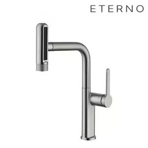 에떼르노 EK-6001NBM 원홀 폭포수 주방 수전 대붙이 착탈식 6WAY 물줄기변경 스텐 니켈 ETERNO EK6001NBM