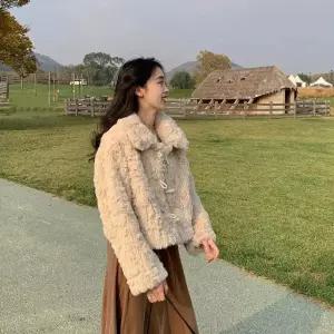 뽀글이 누빔 털 후리스 양털 퍼 자켓 점퍼 하객룩