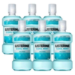 리스테린 가글액 쿨민트 마일드 순한맛 구강청결제 750ml, 6개