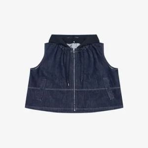 씨(Si) SI 씨 메쉬 헤드 셔링 데님 베스트 H