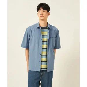 빈폴 BEANPOLE MEN 화섬 솔리드 반소매 셔츠 로열 블루 BC5565C86N 441568