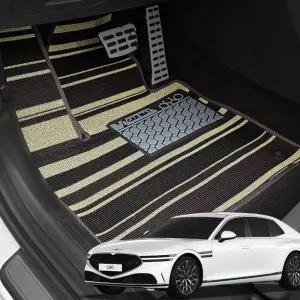 차바라기 제네시스 올뉴 G90 RS4 스트라이프 뉴 코일매트 자동차 슬림핏 매트 발판 용품