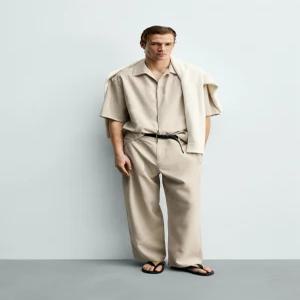 ZARA 자라 루즈 플리츠 팬츠 - 크림 4512/653/712 125766