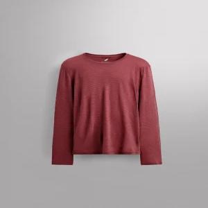 ZARA 자라 울 자카드 스트라이프 티셔츠 - 로즈핑크 8054/300/620 126439