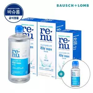 바슈롬 리뉴후레쉬 60ml 증정 리뉴 후레쉬 500ml x 2개 + 후레쉬 355ml x 1개 소프트 렌즈 세척액