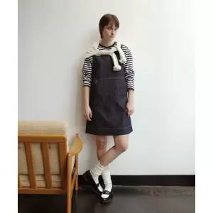 매장정품 커버낫 COVERNAT WOMAN 우먼 서스펜더 데님 원피스 Indigo CO2501OP70IN 275646