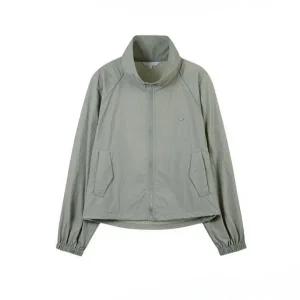 [롯데백화점]올리브데올리브 루즈핏 하이넥 바람막이 홀겹점퍼 (OW6MM402-DG-EL)
