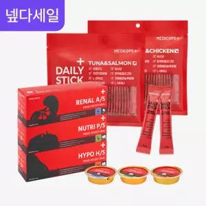 메디코펫 고양이 저염 츄르 종합 영양제 데일리스틱 420g + 가수분해 원료 프라임 포켓밀 360g