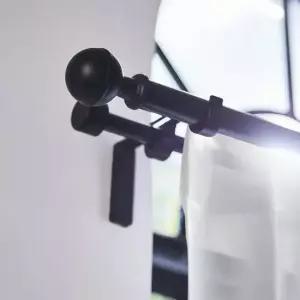 이케아 알바르스톤스 커튼봉끝장식 1쌍 블랙