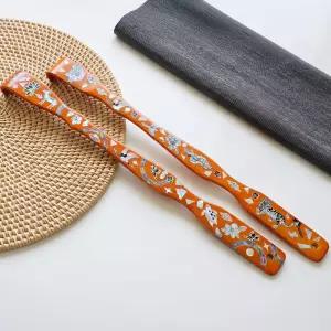 대나무 효자손 꾸미기 자개 홀로그램 스티커 DIY 키트 / 실버교실 체험활동 한국전통