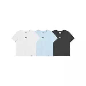 [이미스]m1037 1662861 여성 반소매 티셔츠 상의 W 3PACK T SHIRT SET B WH PB CH 6012486