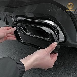 BMW X5 G05 X6 G06 X7 2019-2023 리어 범퍼 트림 교체용 블랙 배기 머플러 테일 파이프 팁 커버 2개