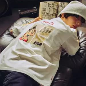 DIADORA 아톰 스몰 로고 반팔 티셔츠 IVORY