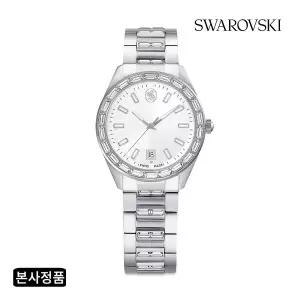 [롯데백화점]스와로브스키 [본사정품] [Swiss made] Matrix date 실버 톤 메탈 시계 5734665