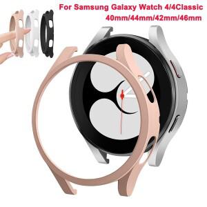 호환용 삼성 갤럭시 워치 4 용 워치 케이스 40mm 44mm PC 커버 전면 보호 범퍼 쉘 갤럭시 워치 4 클래식한