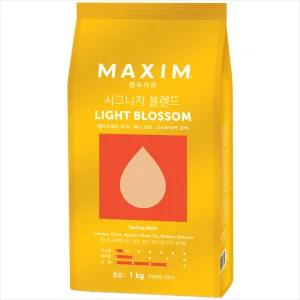 맥심 원두커피 시그니처 블렌드 라이트 블로섬 1kg//2개구매시 1000원DCx넉넉한 유통기한