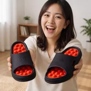 지압슬리퍼 발마사지 쿠션 소프트 돌기 룸슈즈 거실화실내 사무실 욕실 부모님선물 발슬