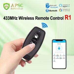 TTlock 원격 제어 R1 2.4GHz 무선 스마트 잠금 장치 도어 액세스 앱 868mhz 리모컨 키 폽
