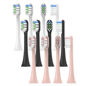 SOOCAS V1/X1/X3/X5/X3U/X3PRO/v1/v2 소닉 전동 칫솔 헤드 소프트 듀폰 강모용 교체용 브러시 4개/팩