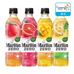 웅진식품 자연은 더말린 제로 500ml, 20개 택1(복숭아/자몽/애플망고/유자)