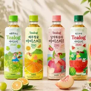 티로그 아이스티 제로 500ml 총 24개 (복숭아6+청귤6+망고수박6+애플청포도6)