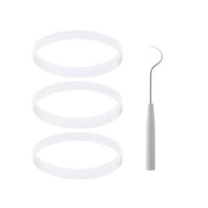 닌자 블렌더 BL480 BL680 BL910 CT680 (3.94인치 개스킷)용 고무 개스킷 교체 링 씰 화이트 O 3팩