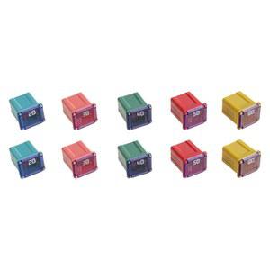 SIGANDG 10PCS 트럭 및 SUV용 로우 J케이스 블록 퓨즈 자동차 퓨즈(20A / 30A 40A 50A 60A 각 2PCS)