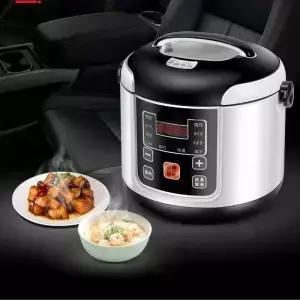 전기차용 밥솥 2L 휴대용 트럭 멀티쿠커 국죽 조리 음식 찜기 도시락 2V 또는 24V