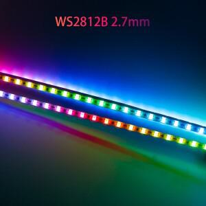 매우 좁은 2.7mm WS2812B LED 스트립 160Leds/m 개별적으로 주소 지정이 가능 RGBIC 라이트 Dreamcolor DC5