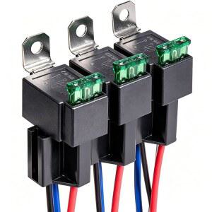 게빌데트 3PCS 12V 퓨즈 세트 하네스 포함 AWG 다이오드 12 내장 릴레이 스위치