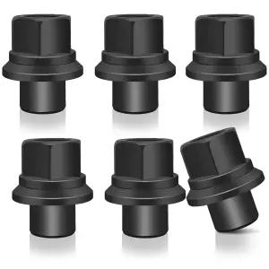 2피스 19mm 슬리브 플랜지 M22x1.5 휠 너트 6개 육각 탄소강 방청 세트 볼트 홀 크기 상용 세미 트럭용