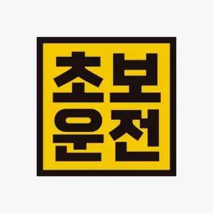 [RIZPICK]초보운전 스티커 차량 자석스티커 고휘도반사 자동차 반사