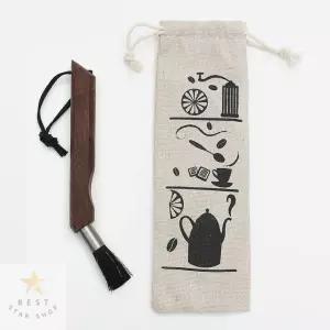 커피가루 돈모 브러시 그라인더 필터 청소솔 월넷 18CM