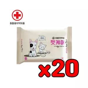 미라클하우스 [특가할인20개묶음]아이러브 펫케어 물티슈 20매피톤치드 889180