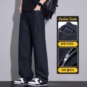 솜브레로스 남성 봄여름가을겨울 사계절 스트레이트 배기핏 청바지 DOS