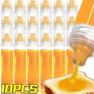 90ml 투명 꿀 짜기 병 샐러드 드레싱 비 물방울 디스펜서 휴대호환용 주방 채울 수있는 조미료 보관 호환용
