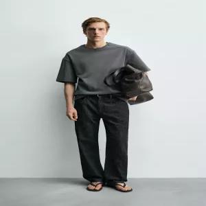 [매장정품] ZARA 릴렉스핏 인터록 스웨트셔츠 - 블루 / 그레이 8054/426/485