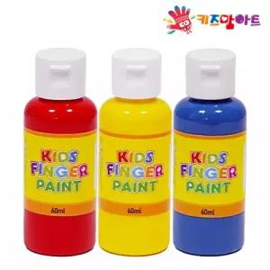 키즈맘아트 미술놀이 핑거페인트 60ml x 3색 세트