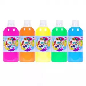 키즈맘아트 미술놀이 뭉게구름 거품물감 리필 1000ml x 5색 세트