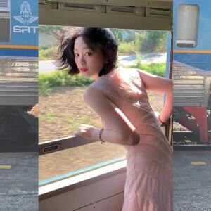 원픽 여성 너무 예뻐 허리 꼬임 스커트 프렌치 민소매 핑크 레이스 원피스 해변 윈난 바캉스 롱스커트 초여름
