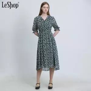 [르샵(LeShop)] 카라 도트 플라워 원피스 (택가격: 229000원)