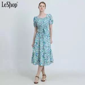 [르샵(LeShop)] 스퀘어넥 프린팅원피스 (택가격: 229000원)