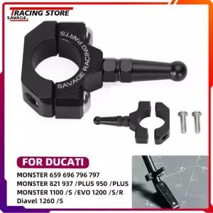 킥 스탠드 사이드 확장 풋 페달 보조 도구 Ducati Monster 659 696 796 Black
