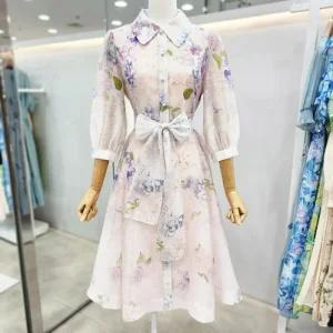 [샤틴]샤틴  플라워 패턴 리본 원피스 S262B652_DG