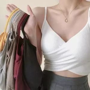 [라일리여성언더웨어] Rly 이너 골지 내장 스레드면 꼬임 하트 나시 패드