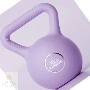 손잡이 컬러 덤벨 케틀벨 핸들 스퀴트 홈트 6.8KG 퍼플