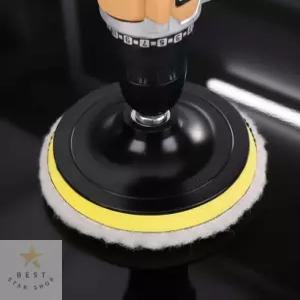 극세사 자동차 광택 패드 왁스 작업 전동드릴 15CM 3개입