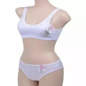 [라일리여성언더웨어] Rly DC 순면 흰색 깔끔한 스포츠브라세트 10대 50682140)