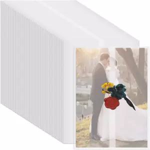 5x7 초대장용 벨럼 재킷 사전 접이식 슬리브 110GSM 페이퍼 결혼식 랩 봉투 라이너 인사말 카드 생일 -
