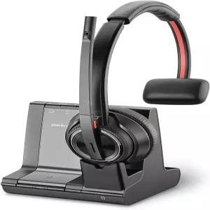 Plantronics - Savi 8210 오피스 무선 DECT 헤드셋(폴리) 싱글 이어(모노) 블루투스를 통해 PC/Mac 또는